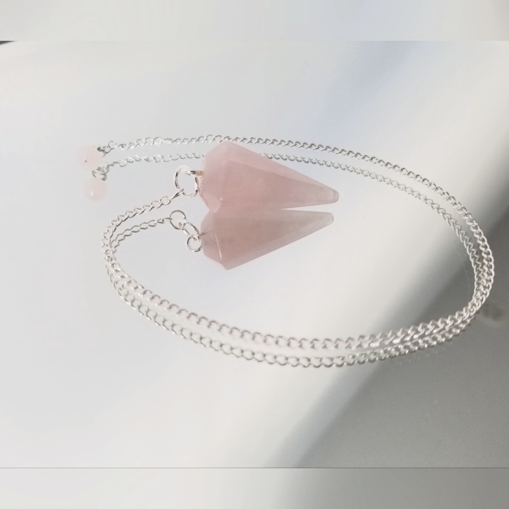 Rose Quartz Crystal Pendulum